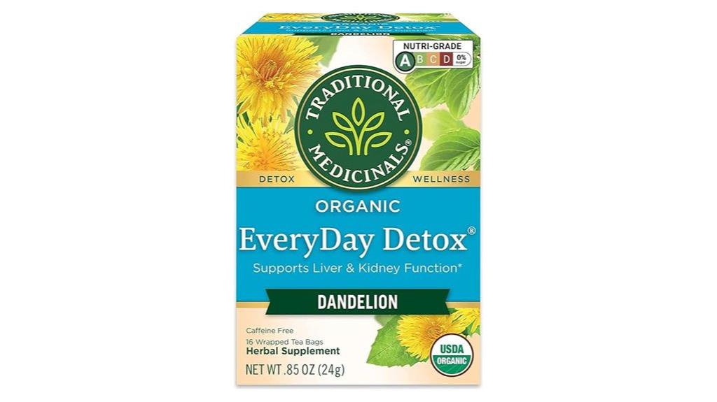 detoxifying herbal dandelion tea