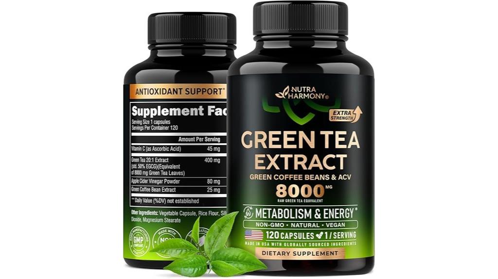 green tea supplement evaluation